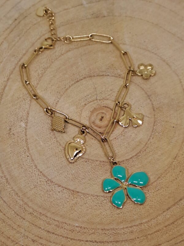 Bracelet doré Charms Jazmin