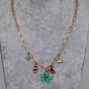 collier doré charms Jazmin