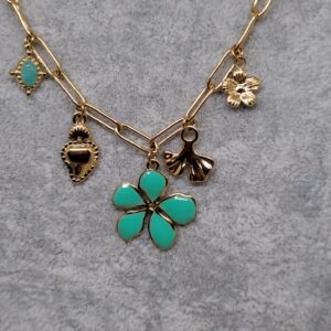 collier doré charms Jazmin