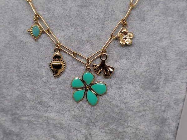 collier doré charms Jazmin